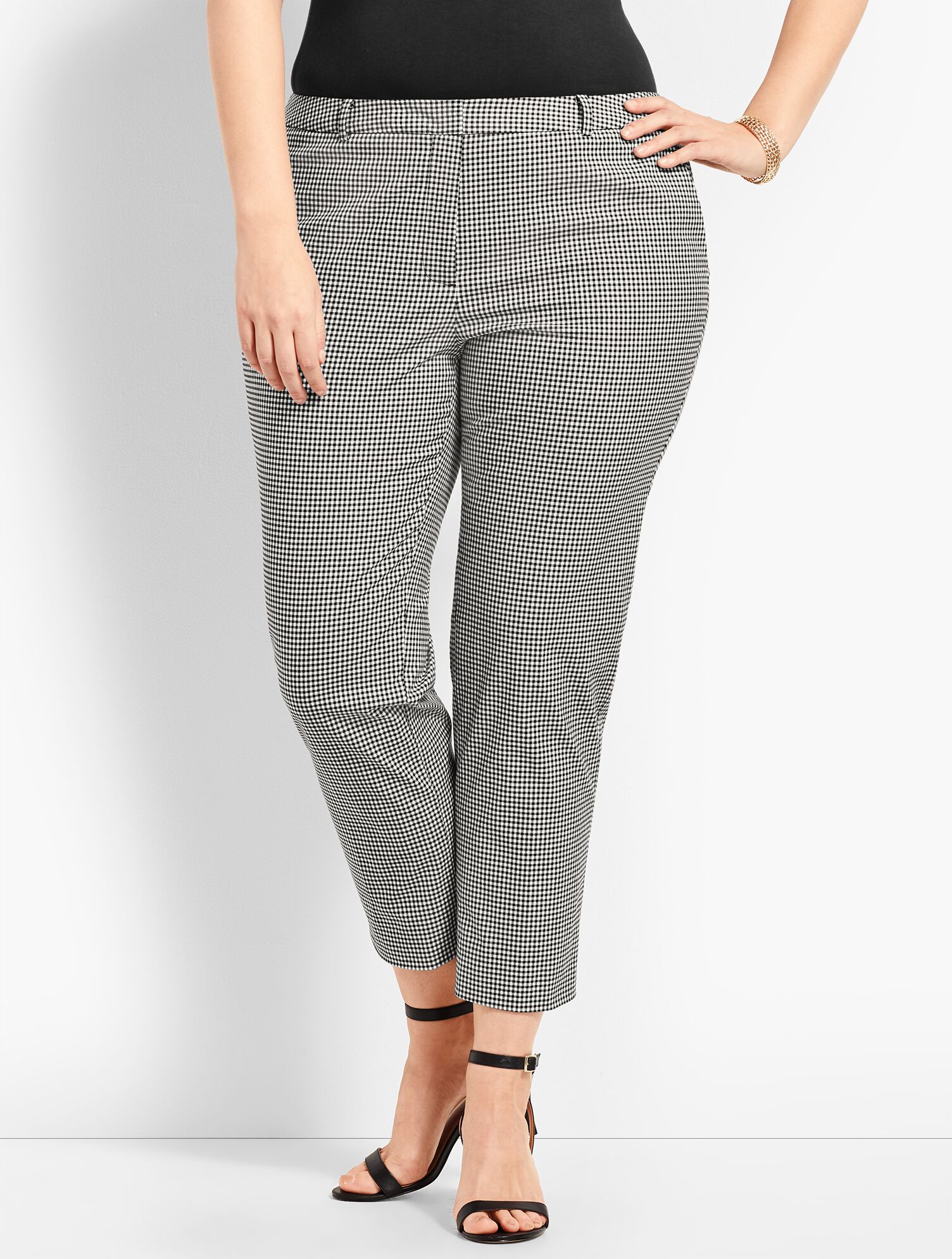 Slim Crop Pant - Gingham