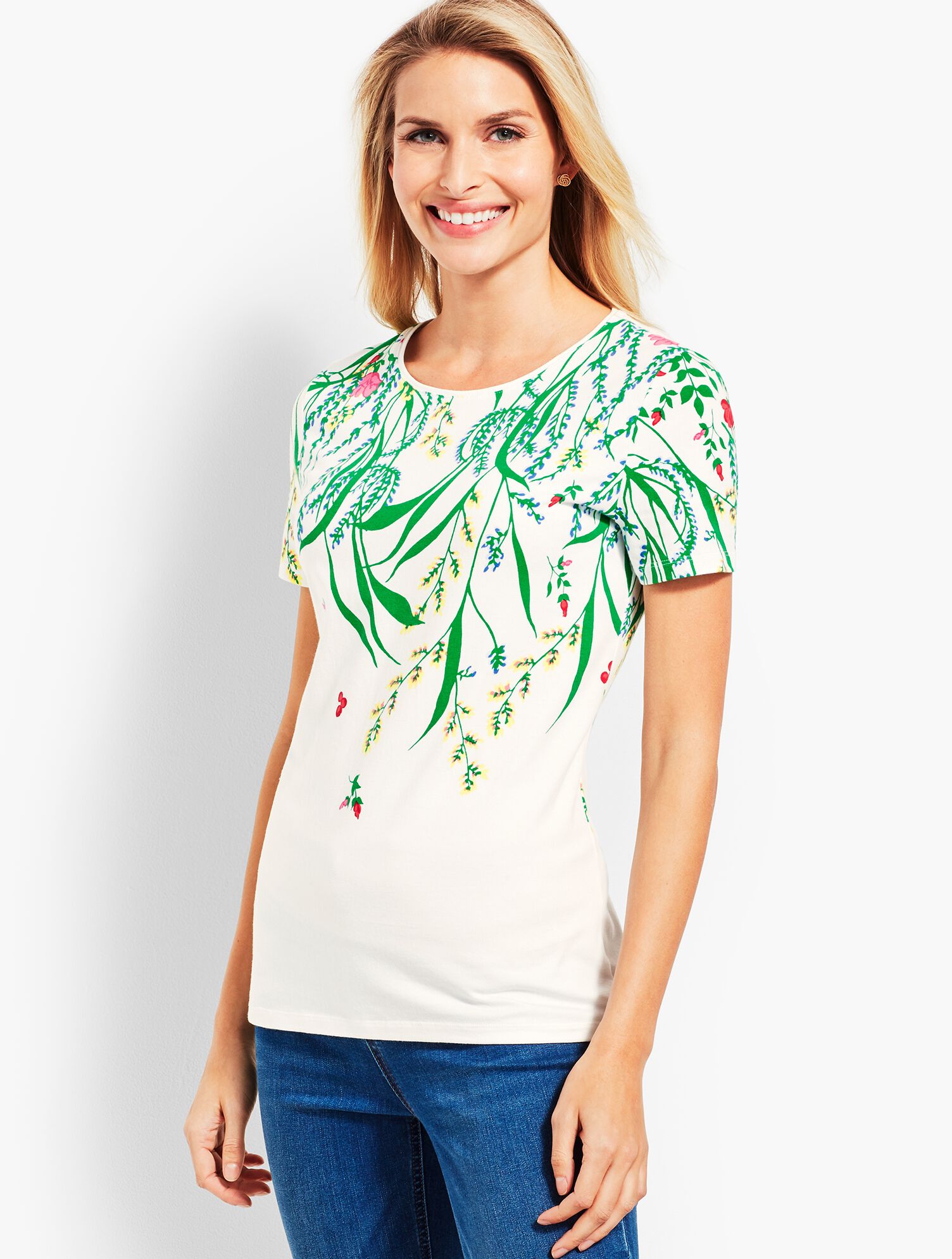 Floral Trellis Crewneck Tee