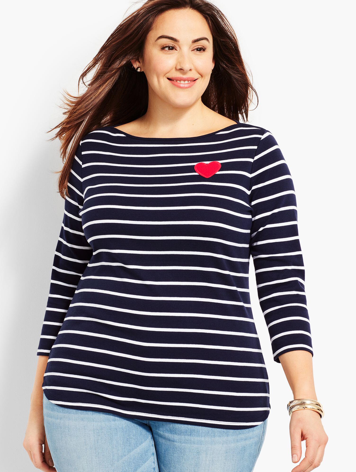 Stripe Appliqued Tee