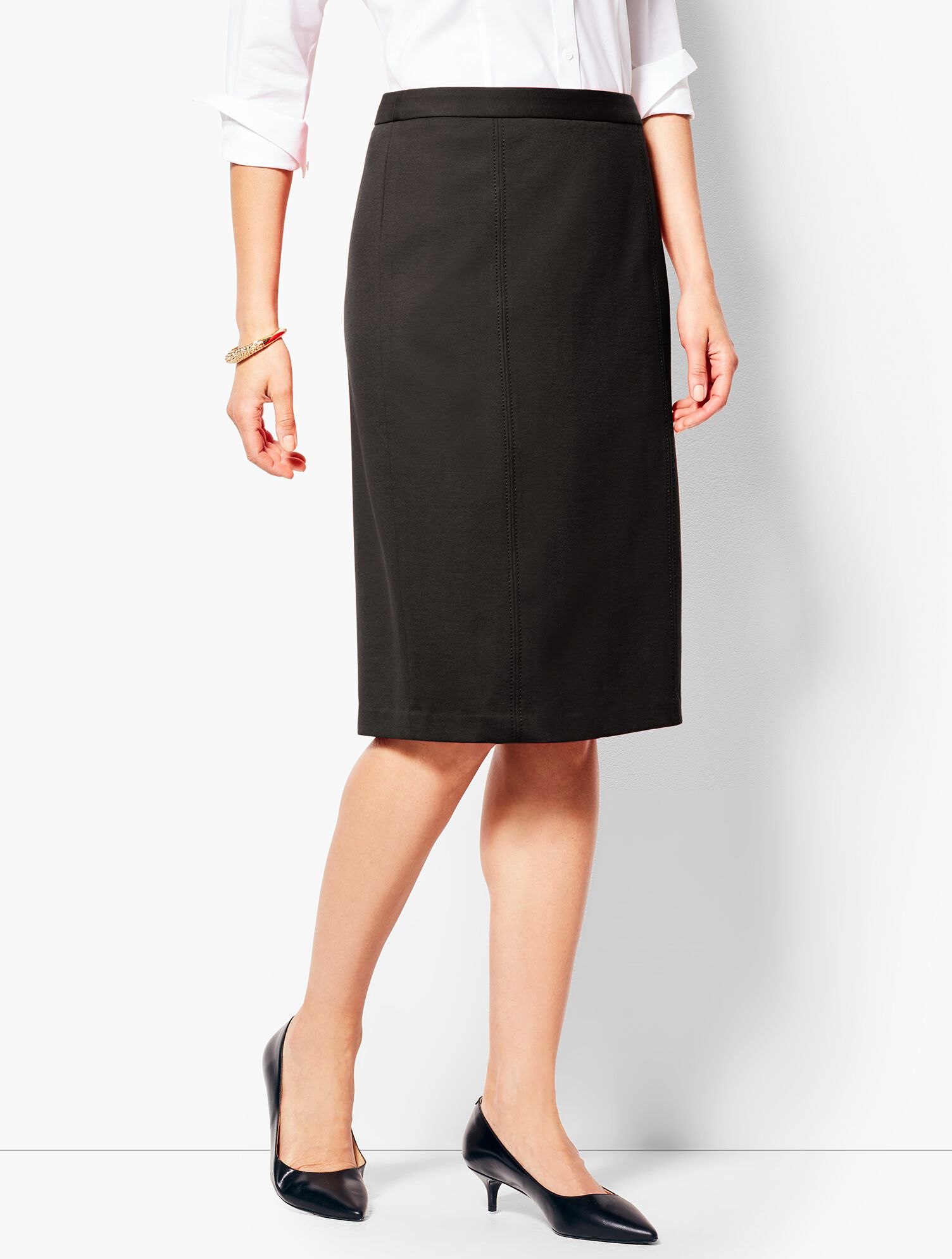 Refined Ponte Pencil Skirt