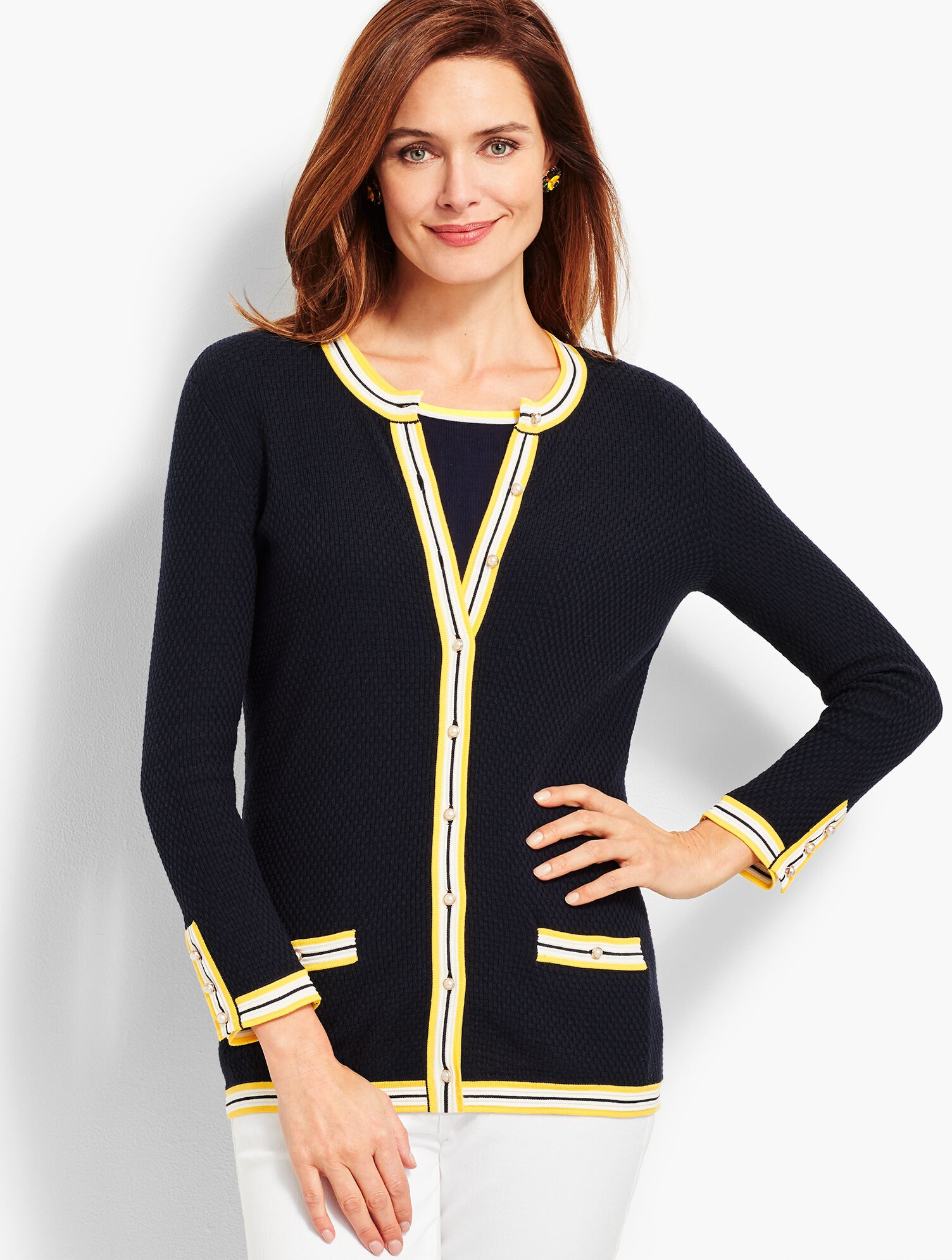 Tipped Cardigan