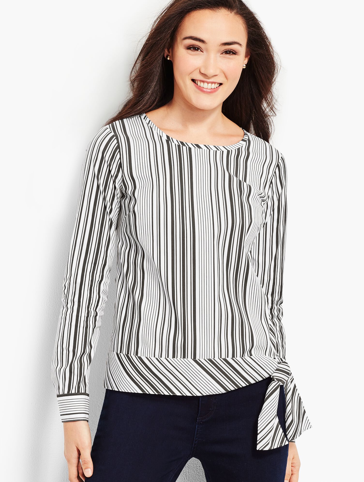 Poplin Side-Tie Top - Parlor Stripe