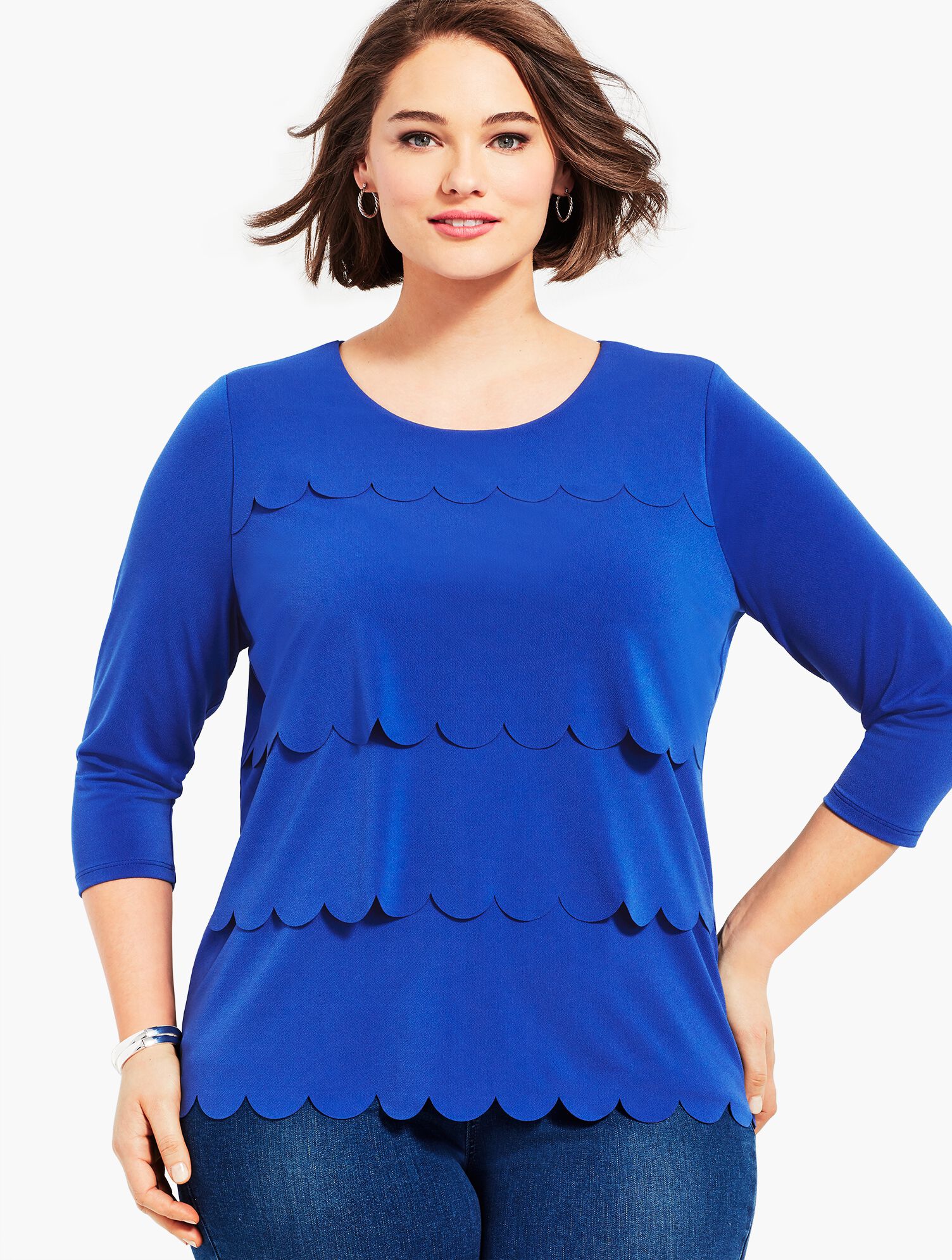 Scalloped-Tier Top