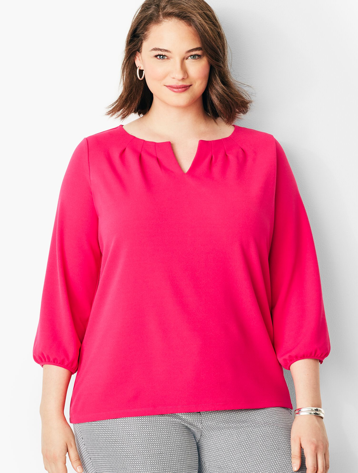 Pleated Tee - Solid