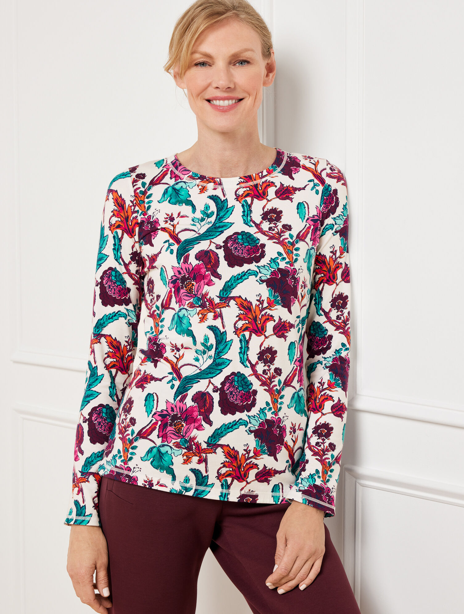 Supersoft Jersey Long Sleeve Tee &ndash; Poetic Floral