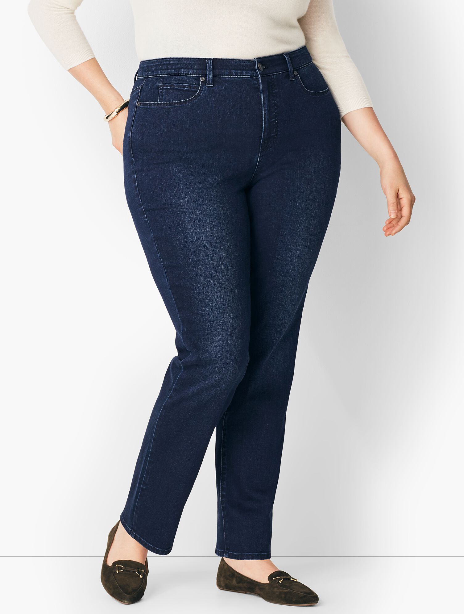 Plus Size High-Waist Straight Leg Jeans - Curvy Fit - Marco Wash