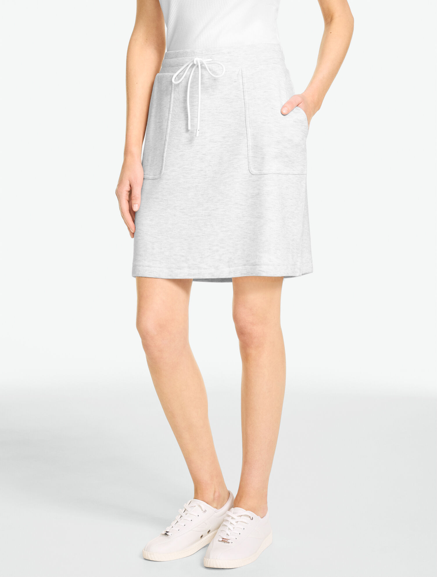 AirKnit Stretch Pull-On Skirt - Heathered