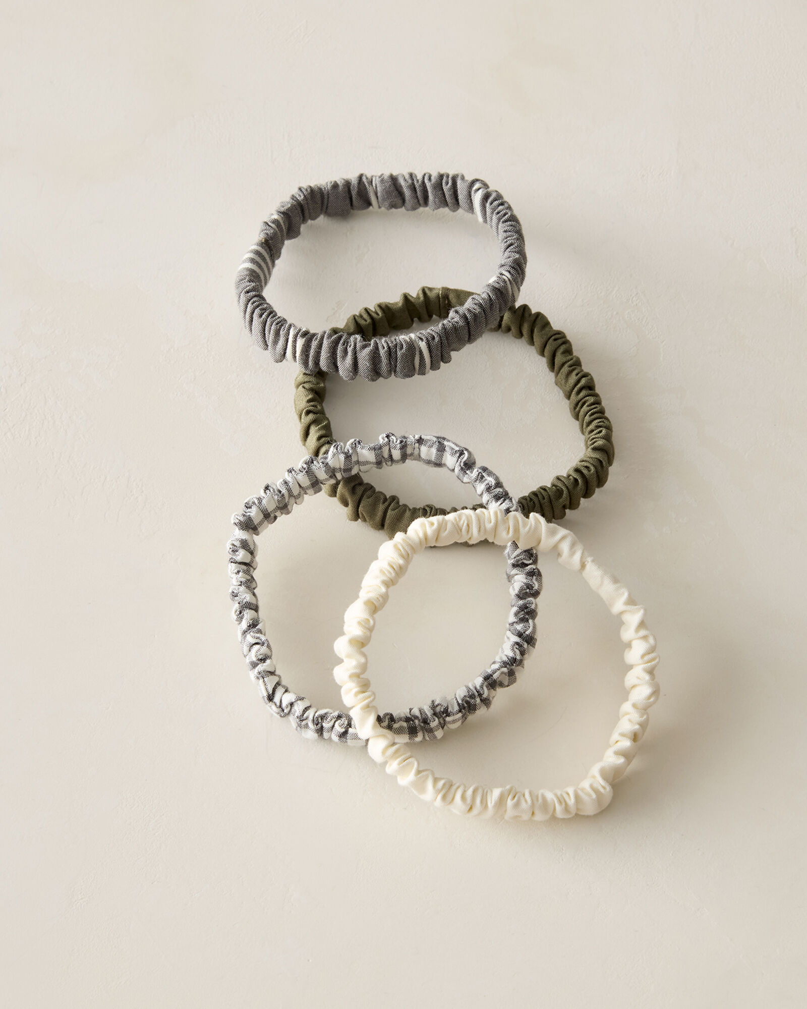 Cotton Poplin Scrunchies, Pack of 4