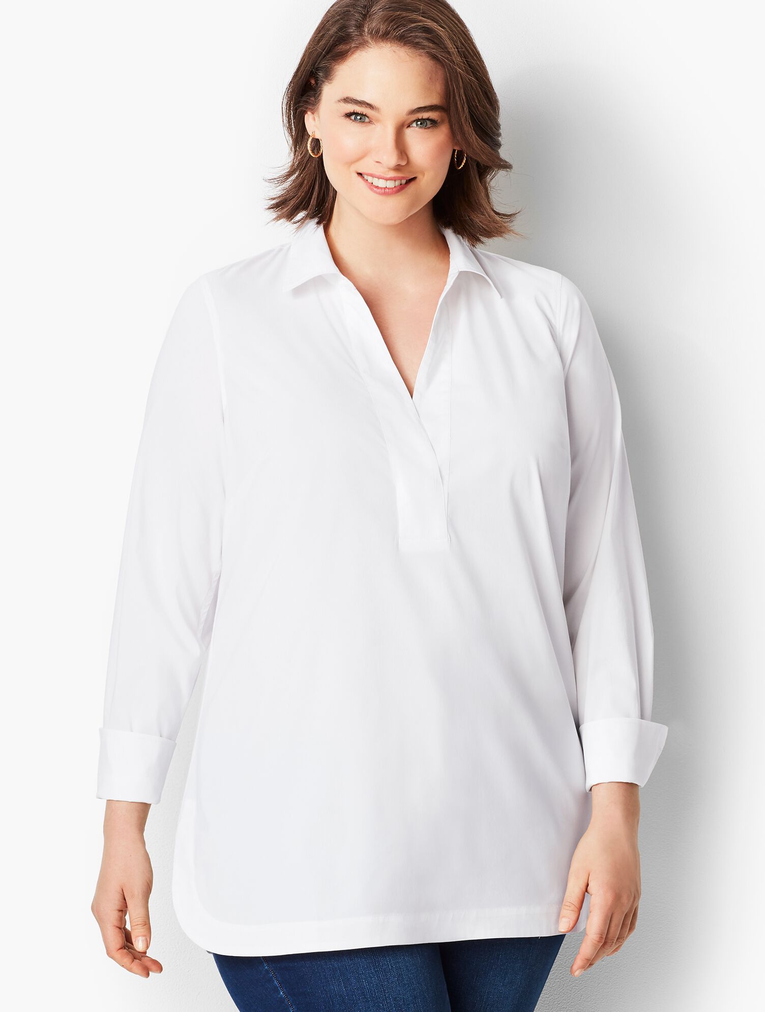 Poplin Tunic Top - Stripe