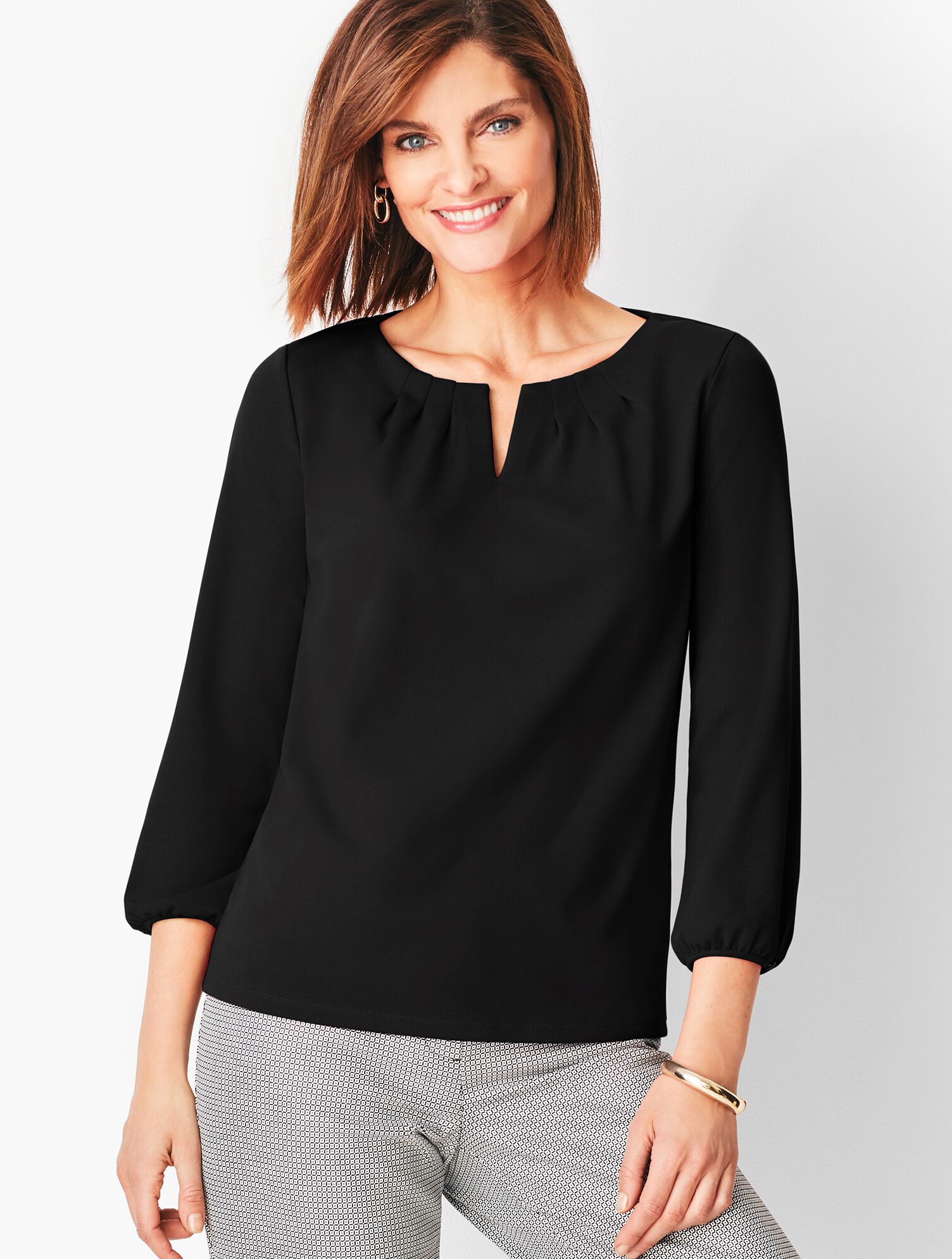 Pleated Tee - Solid