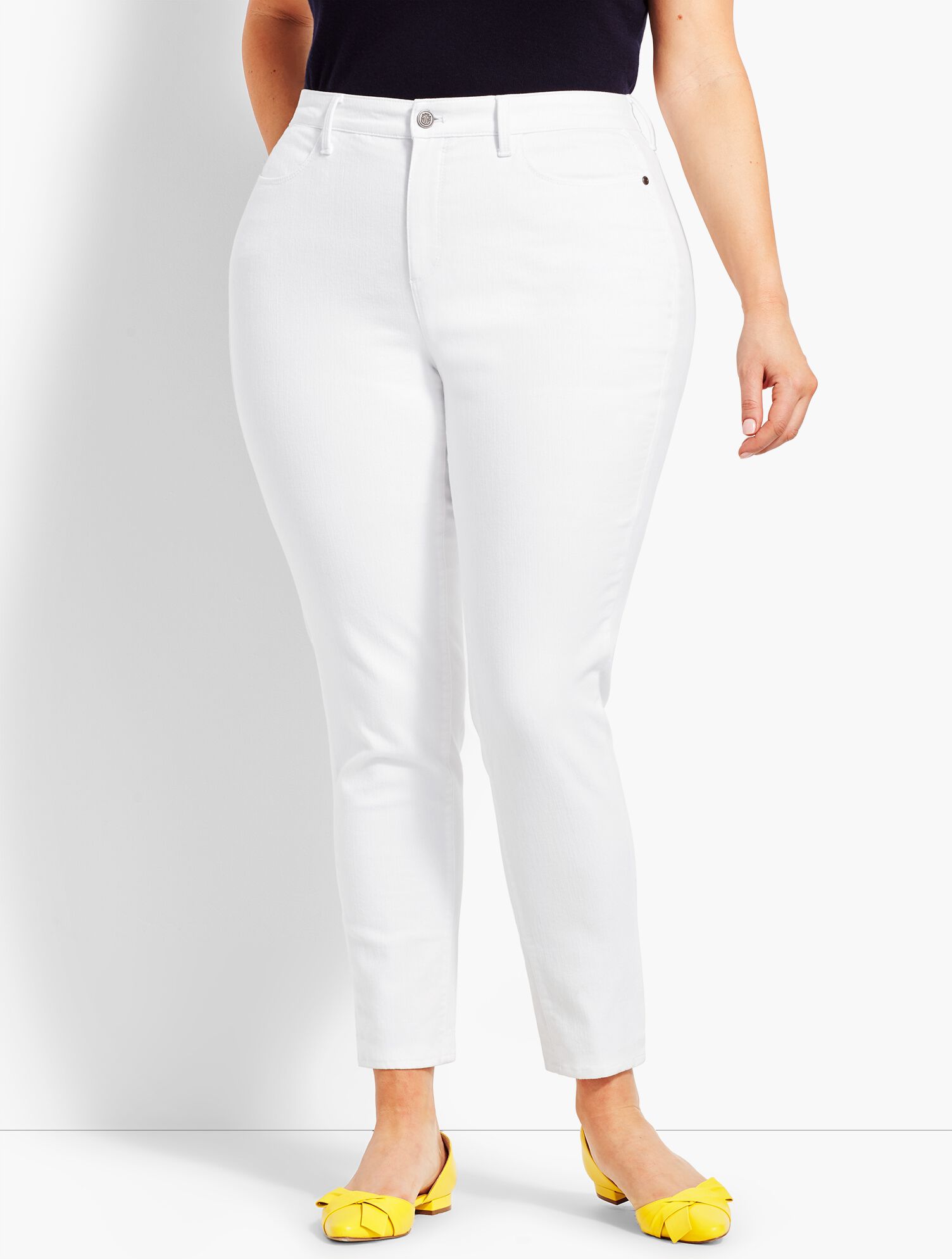 Plus Size Comfort Stretch Denim Jeggings - Curvy Fit - White
