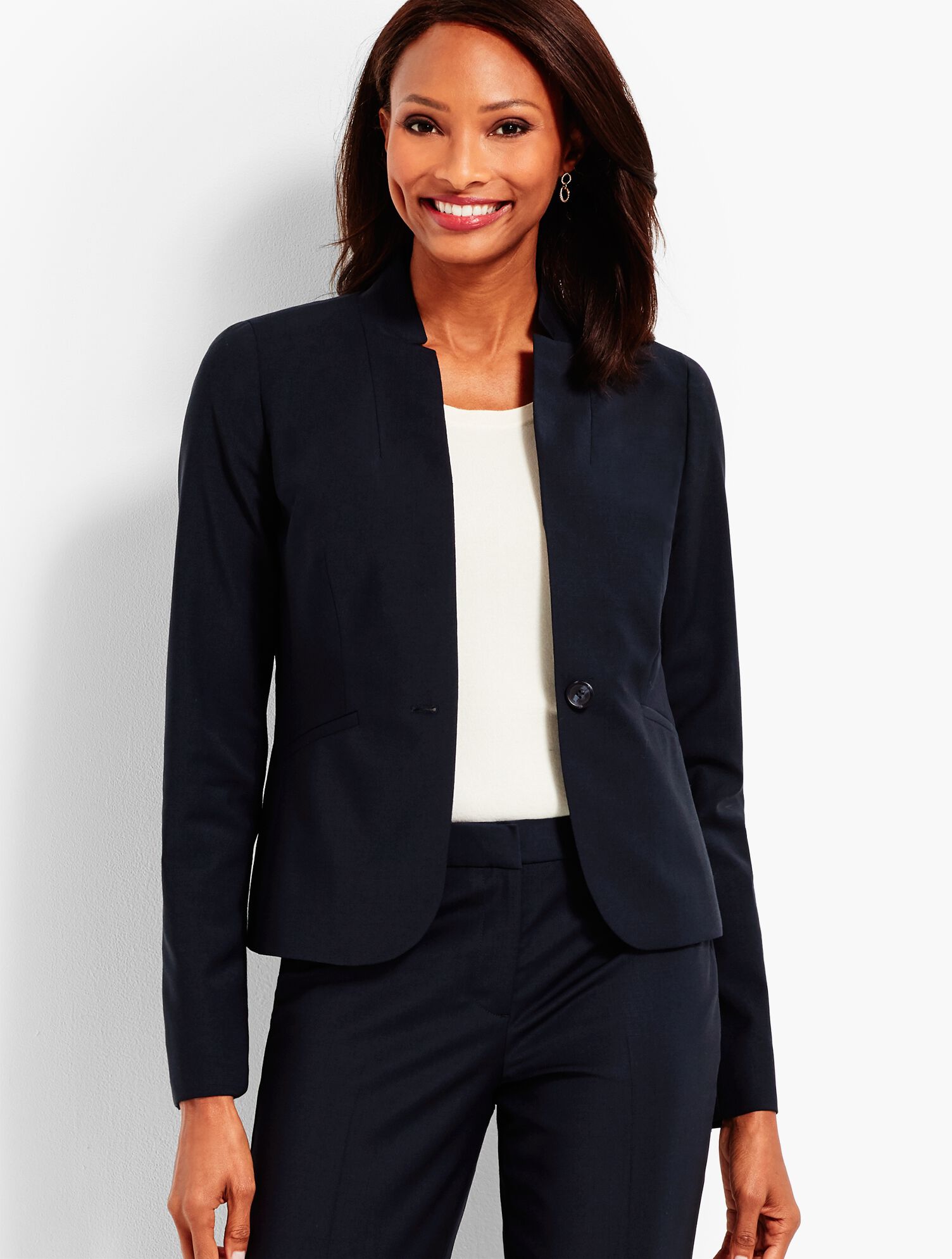Seasonless Wool Single-Button Blazer